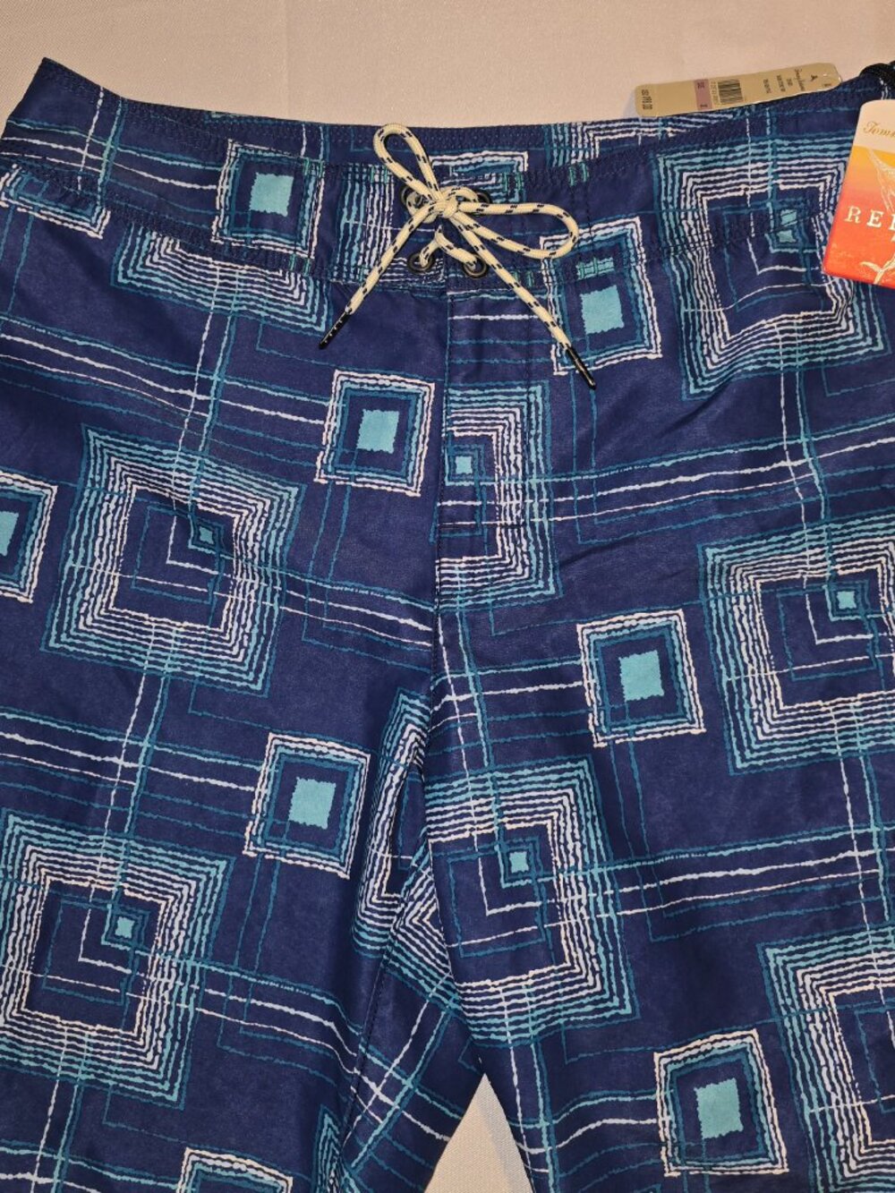 Geometric Pattern Board Shorts- Tommy Bahama - Stylish swimwear